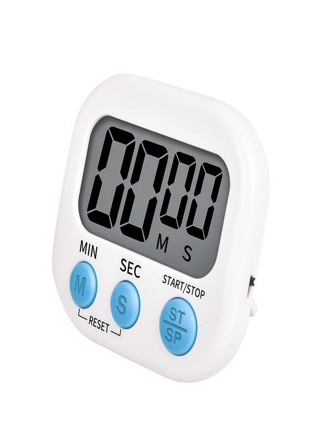 Mitlker Timer for Kids,KitchenTimer Digital,Magnetic Back,Loud Ring,Stand for Cooking,Classroom,Bathroom,Teachers,Kids(White), (JS-118) - Image 1